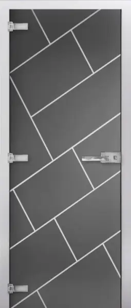 Дверь стеклянная межкомнатная MaybahGlass Premium SPMG04-06, 800х2000, серое матовое