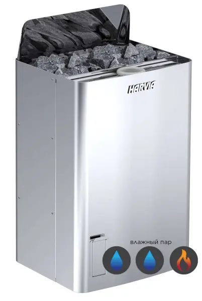 Печь для бани Harvia The Wall Combi SW45S, мощность 4.5 кВт, каменка без пульта в интернет-магазине WellMart24.com