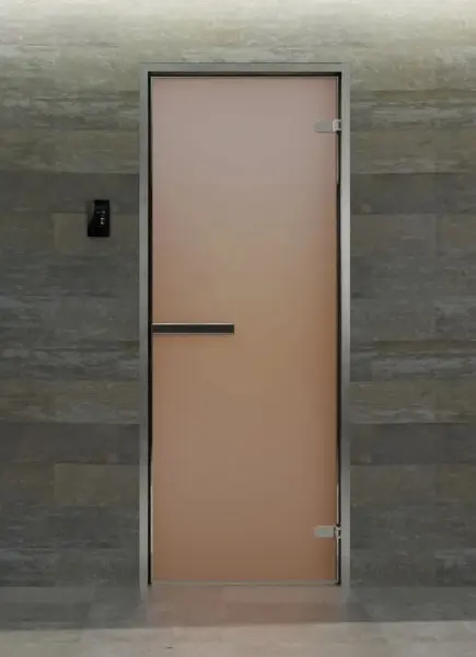 Стеклянная дверь DoorWood Hamam Light бронза матовая, 2000х800 мм, для хамама и бани