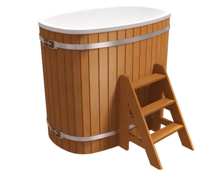 Купель композитная овальная PolarSpa K79D 0,79Х1,25 H=1,1 (дуб натуральный)