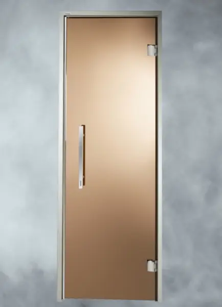 Дверь GRANDIS GS 7x19 (680 х 1890 мм), стекло бронзового цвета, для хамама