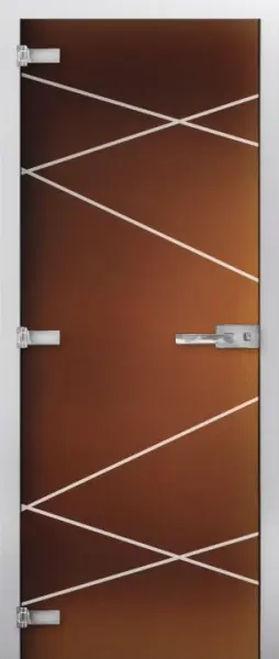 Дверь стеклянная межкомнатная MaybahGlass Premium SPMG10-04, 800х2000, бронза матовая