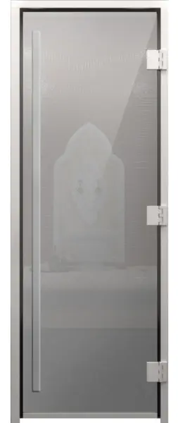 Дверь DoorWood Prestige для хамама, размер 710 х 1900 мм, без порога, стекло сатин, коробка алюминий
