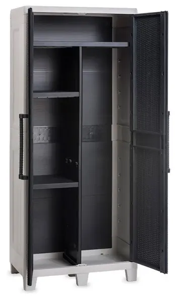 Пластиковый шкаф Toomax Santorini XL (3 полки), антрацит