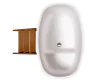 Купель композитная овальная PolarSpa K79D 0,79Х1,25 H=1,1 (дуб натуральный)