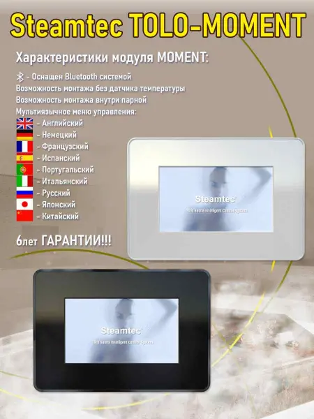 Парогенератор для хамама Steamtec MOMENT-30 3,0кВт с пультом управления