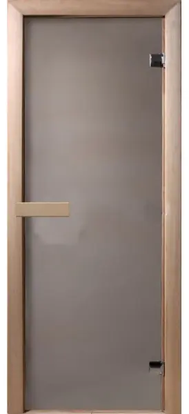 Дверь DoorWood для бани, 700 х 1900 мм, без порога сатин, коробка хвоя