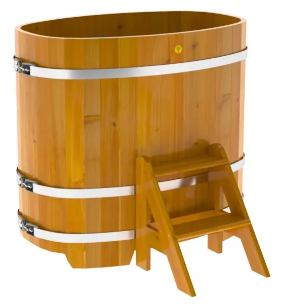 Купель овальная BentWood деревянная 0,76 x 1,16 h=1,1 (лиственница натуральная)
