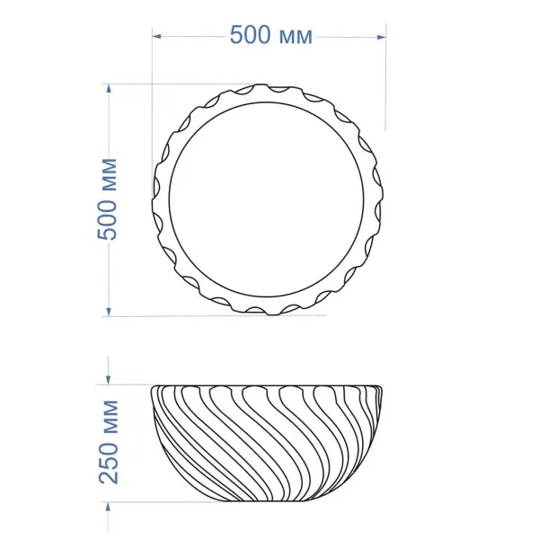 Курна мраморная КМ60 (500х500х250) вес 48 кг