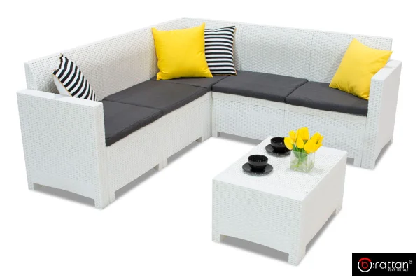 Комплект садовой мебели B:Rattan Nebraska Corner Set, white