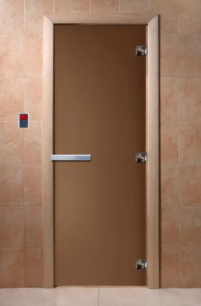 Дверь DoorWood бронза матовая для бани, 700 х 1900 мм, без порога, коробка ольхa