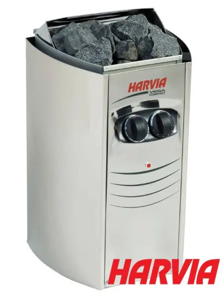Печь для сауны Harvia Vega Compact BC23 мощностью 2,3 кВт управление на корпусе, до 12 кг камней в интернет-магазине WellMart24.com