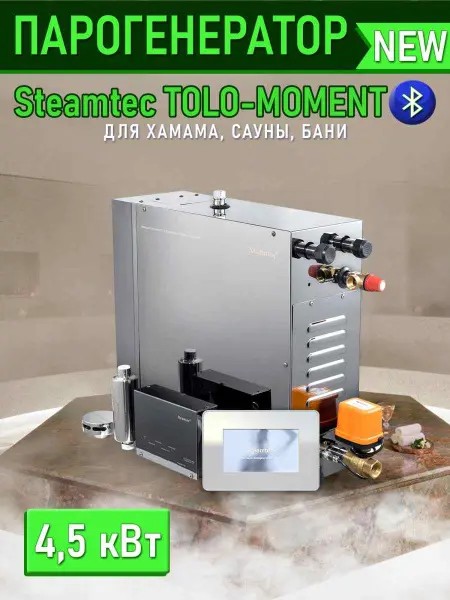 Парогенератор Steamtec MOMENT-45 для хамама с пультом управления