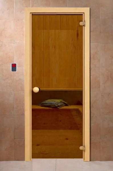 Дверь DoorWood стекло бронза 1900х700 мм для бани, без порога, коробка хвоя